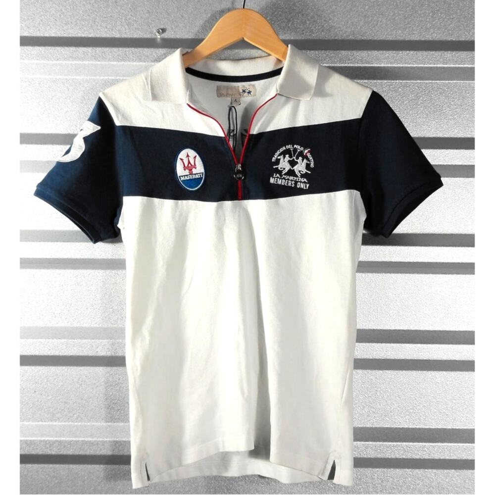 LA Martina Maserati Official Polo Shirt Sz 4 NWT